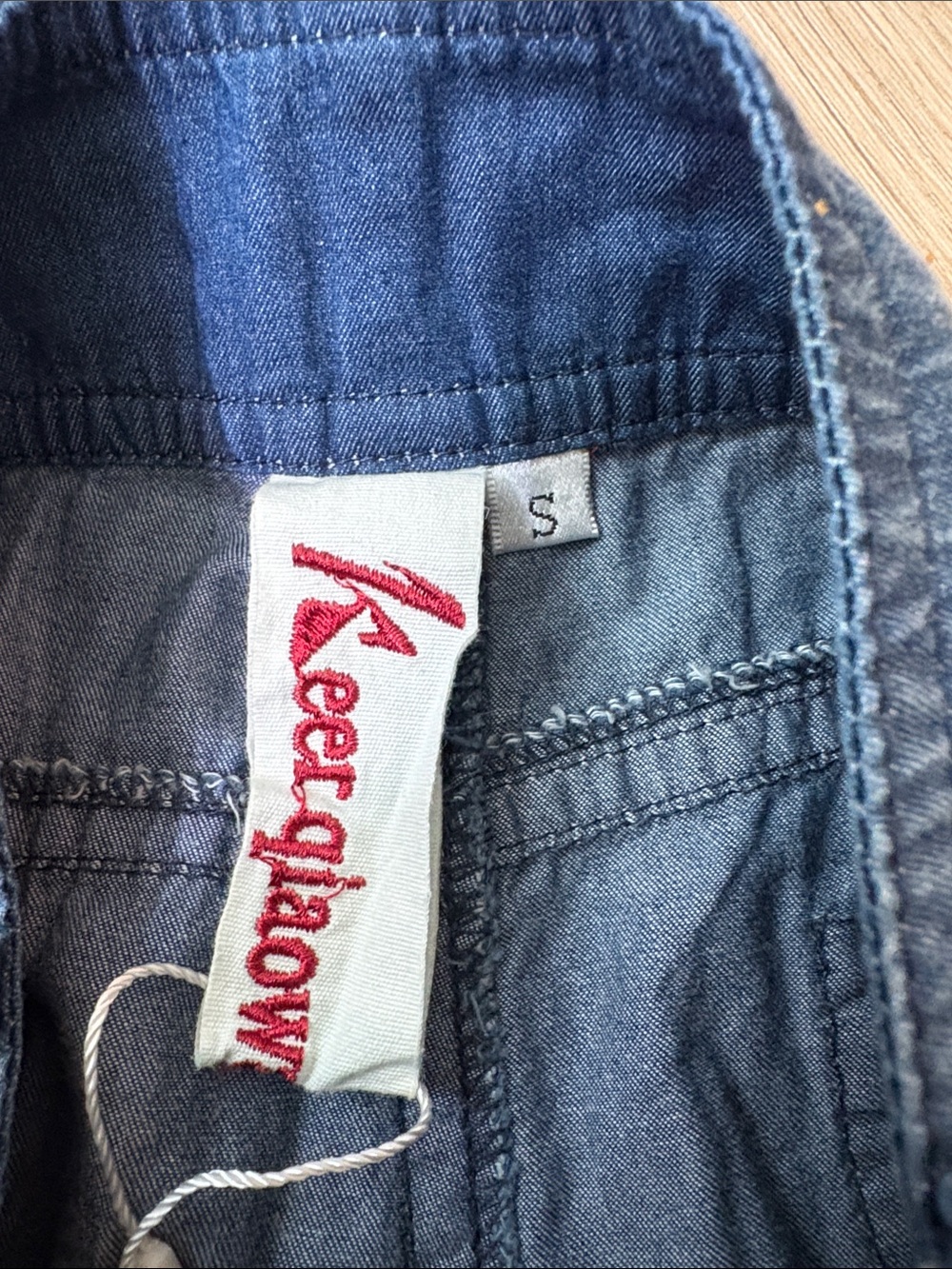 NWT Keer Qiaowa Embroidered Wide Leg Jeans Boho Light Wash Size Small festival - Picture 2 of 7